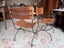 Quality PAIR American Made Wrought Iron Thick Hide Leather Armchairs Carousel 14