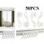 50pcs Curtain Track Gliders Extendable Universal Slider Runners Rail Hooks Carousel 2