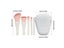 5Pcs Shell Portable Makeup Brush Set HD Mirror Soft Fiber Hair Cosmetic Brush Carousel 5