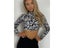Animal Zebra Print Backless Cropped Tshirt Women Sexy Long Sleeve T-shirt Carousel 5