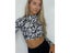 Animal Zebra Print Backless Cropped Tshirt Women Sexy Long Sleeve T-shirt Carousel 7