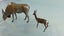 Vintage Britains Zoo Lead Animals: Gazelle & Eland Bull Carousel 3