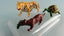 Vintage John Hill Zoo Lead Otter with Fish, Tortoise & Tiger Carousel 2