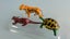Vintage John Hill Zoo Lead Otter with Fish, Tortoise & Tiger Carousel 3