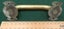 Rather RARE & old MASSIVE Brass ANTIQUE Safe DOOR HANDLE # 2 of only TWO listed Carousel 3