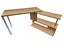 Oak colour L Shaped Office Desk with Bookcase Carousel 3