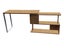 Oak colour L Shaped Office Desk with Bookcase Carousel 4