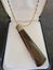 *** RARE VINTAGE 9K GOLD PETRIFIED KAURI PENDANT & CHAIN *** Carousel 1