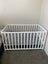 White Wooden Baby Cot with Mattress Carousel 1