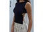 Women Y2K Lace Up Backless Solid Knitted T-Shirt Tops Crop Top Night Club Carousel 3