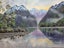 Sun Sets West Fiordland - Caley Hall Fine Art Original Oil Painting Carousel 5