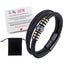 Mens To My Son Love You Forever Leather Braided Bracelet Wristband + Gift Card Carousel 12