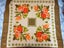 Gorgeous retro orange floral table cloth. Carousel 3
