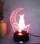 THE CATTAGE - Beautiful Cat On Moon LED Night Light 7 Different Colours USB Carousel 3