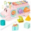 12 Months Up Musical Learning Toys Baby Bus Toys Xylophone Shape Early Education Carousel 8