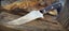 HUGE VINTAGE CARBON FIXED BLADE MADE BY U.S.A SCHRADE FOR SEARS *UNUSED - WOW* Carousel 11