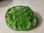 Vintage Uranium Glass Flower Frog Carousel 3