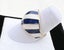 Vtg DAISY White & Blue Enamel 14CT Yellow on White Gold Ring, Size N * RV $2970 Carousel 7