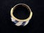 Vtg DAISY White & Blue Enamel 14CT Yellow on White Gold Ring, Size N * RV $2970 Carousel 9