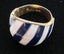 Vtg DAISY White & Blue Enamel 14CT Yellow on White Gold Ring, Size N * RV $2970 Carousel 11