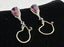 18ct Solid Gold Rubellite Tourmaline Art Nouveau Drop Prcd Earrings w/ Valuation Carousel 6