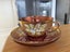 Vintage Murano Venezia Cranberry Glass 115 Set Carousel 8
