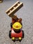 Vintage Wooden toys - Pull along Genuine Buzzy Bee - 2x wooden trucks - etc Carousel 2