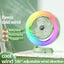 White Rgb Desktop Fan Usb Rechargeable 3 Speed 180A Adjustable Led Light Portab Carousel 2