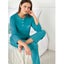 Cosy up in these Spot Jersey PJs - Size M (14-16) - Teal Carousel 1