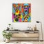 Framed $1 RESERVE 1 Panel Canvas Art Print - Pop Art - Dog Fashion Carousel 2