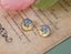 French Retro Hand-painted Enamel Pearl Gold Flower Earrings. Carousel 4
