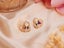 Hand-painted Enamel Flower Heart Earrings with Pearl Carousel 6