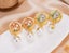 Hand-painted Enamel Monet Garden Pearl Earrings. Unique Bridesmaid Gift Carousel 5