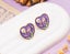 Vintage Hand-painted Enamel Flower Stud Earrings. Floral Jewelry for her Carousel 6