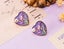 Vintage Hand-painted Enamel Flower Stud Earrings. Floral Jewelry for her Carousel 7