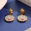 Birth Flower Enamel Earrings. Handmade Birth Flower Earring. Pearl Earrings Carousel 3