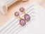 Vintage Enamel Purple Flower Drop Earrings. Handmade Boho Dangly Earrings Carousel 4