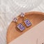 Enamel Purple Flower Butterfly Earrings. Garden Theme Jewelry for Spring Gifts Carousel 3