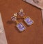 Enamel Purple Flower Butterfly Earrings. Garden Theme Jewelry for Spring Gifts Carousel 6
