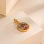 Gold Enamel Floral Charm Pendant Necklace. Vintage Flower Necklace Carousel 3