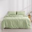 Dreamaker Superfine Washed Microfibre Duvet Cover Set Sage Green Double Bed Carousel 1