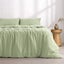 Dreamaker Superfine Washed Microfibre Duvet Cover Set Sage Green Double Bed Carousel 8