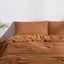 Dreamaker Superfine Washed Microfibre Duvet Cover Set Rust King Bed Carousel 13