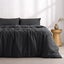 Dreamaker Superfine Washed Microfibre Duvet Cover Set Black Single Bed Carousel 8