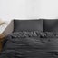 Dreamaker Superfine Washed Microfibre Duvet Cover Set Black Single Bed Carousel 11