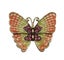 Signed ~ MONET ~ RHINESTONE ENAMEL BUTTERFLY Brooch Carousel 2