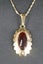 Attractive Vintage Solid 14K Gold & Garnet Pendant & Chain Carousel 2