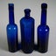 Three Lovely Antique Deep Cobalt Blue Bottles (c1900) - Caster Oils & A Poison Carousel 2