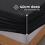 Dreamaker Superfine Washed Microfibre Sheet Set Black King Bed Carousel 5