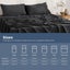 Dreamaker Superfine Washed Microfibre Sheet Set Black King Bed Carousel 6